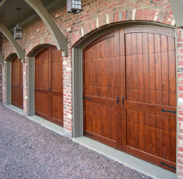 Wooden garage doors
